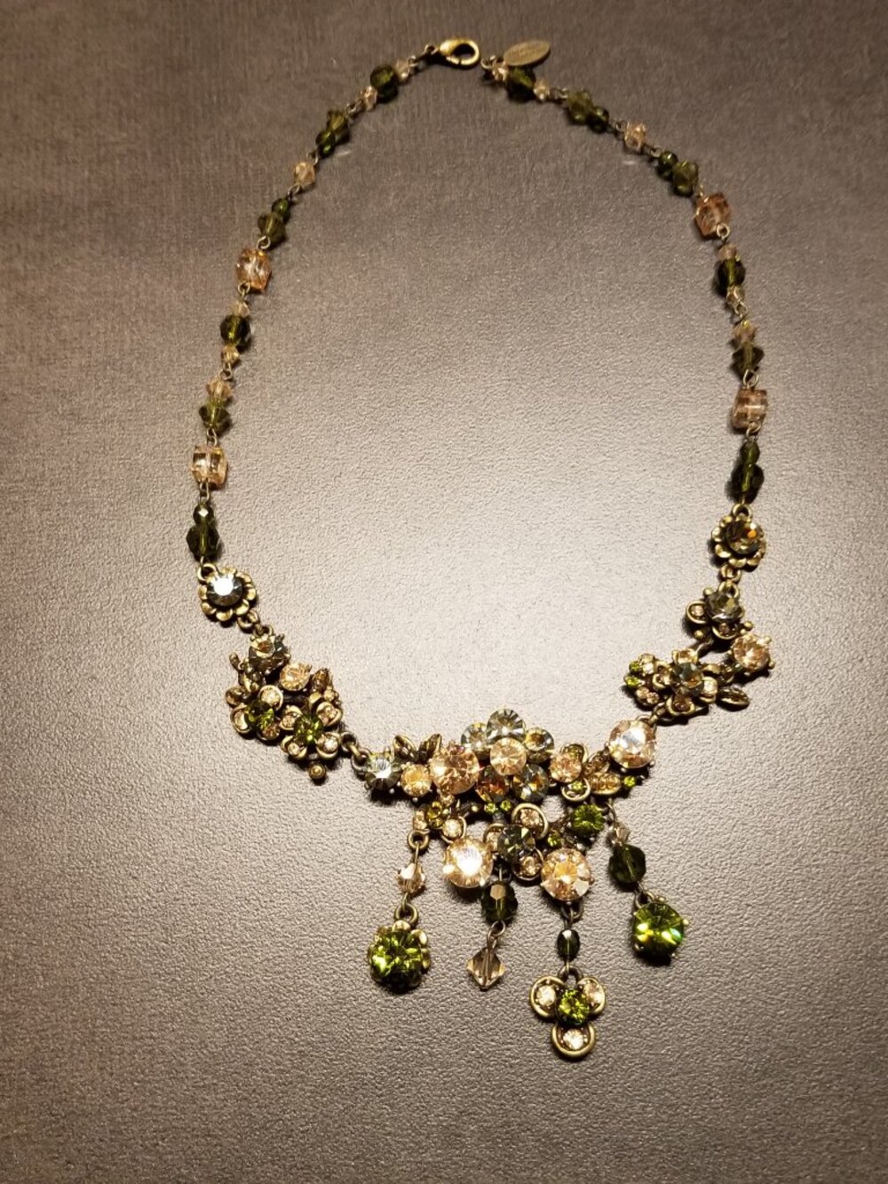 Creations Giorgianni Venetian Glass & Crystal Necklace | Emerald Green Swarovski